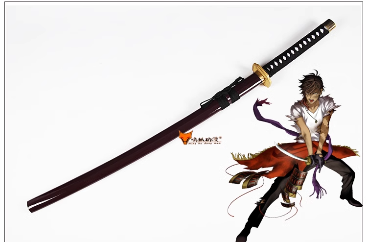 刀剑乱舞cos大俱利伽罗刀 cosplay动漫武器 表演道具装备木未开刃